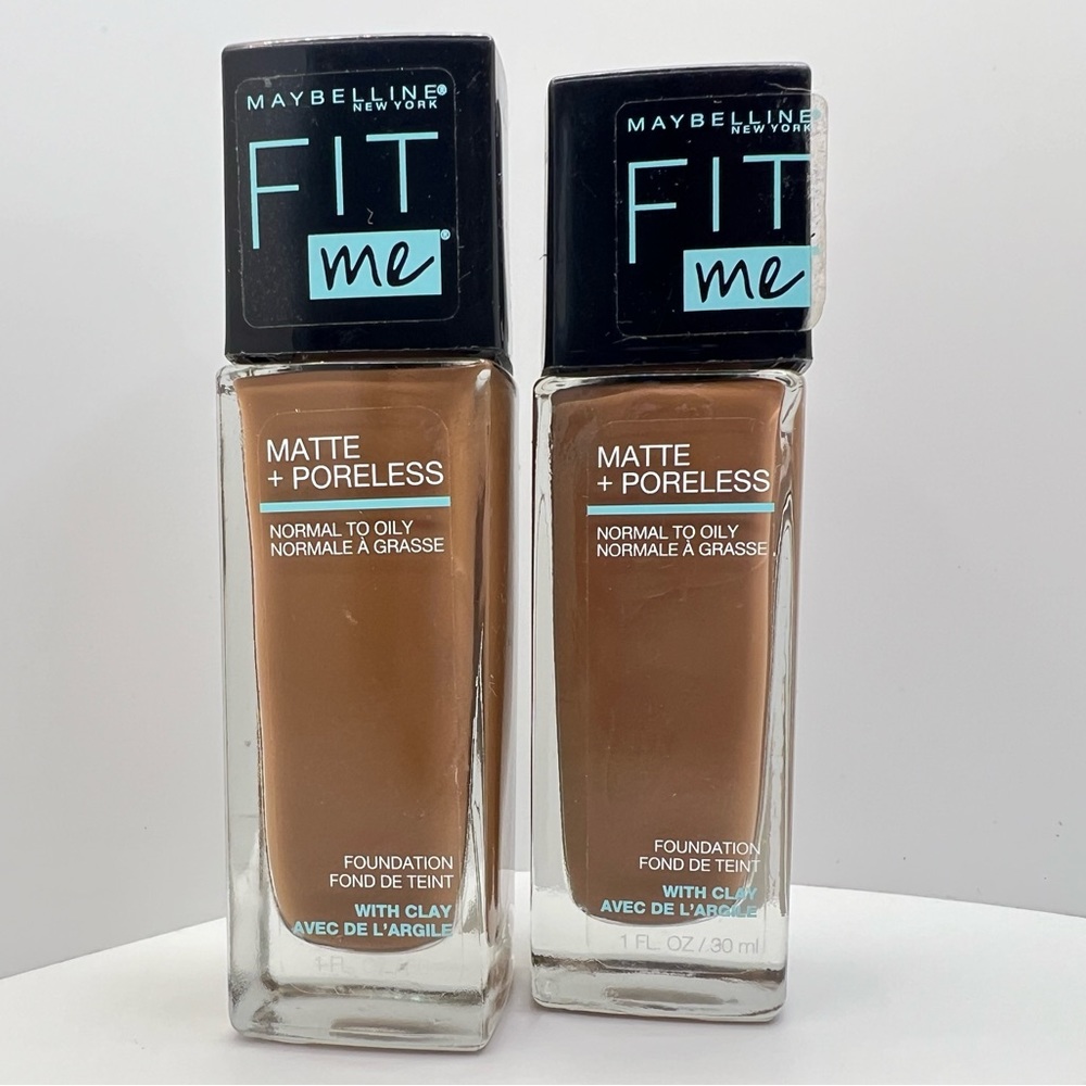 $6 🌸 (2) Maybelline Fit Me Foundation ~ 362 Truffle ~ Matte & Poreless ~ NEW